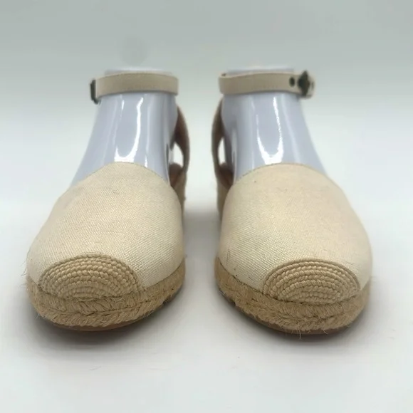 Madewell The Evelina Espadrille In Resourced Canvas In Cloud Lining Size 8 - Picture 3 of 16